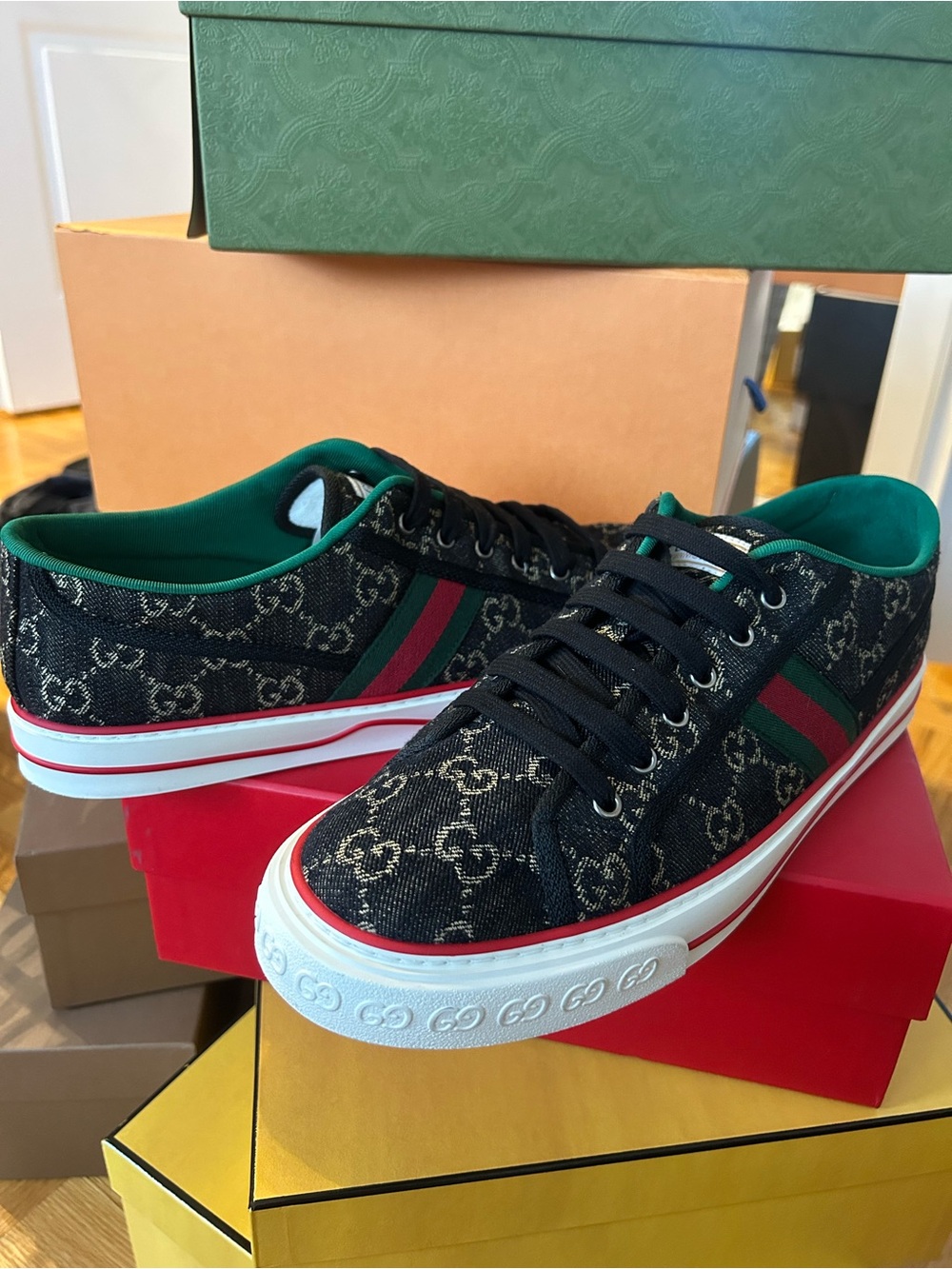 Gucci Black GG Canvas 1977 Tennis shoes